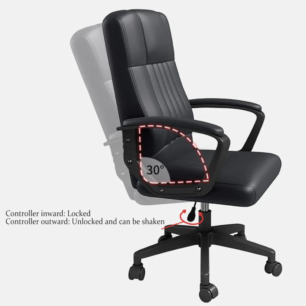 Swivel Office Chair Adjustable Height Padded Seat Computer Chair With Wheels
