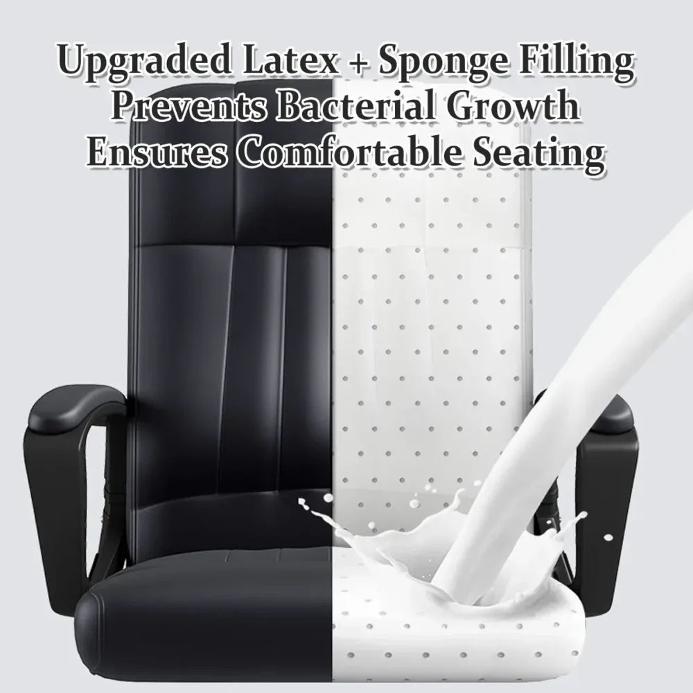 Swivel Office Chair Adjustable Height Padded Seat Computer Chair With Wheels
