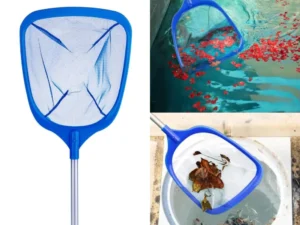 1-Piece Blue Pool Skimmer Net with Short Handle
