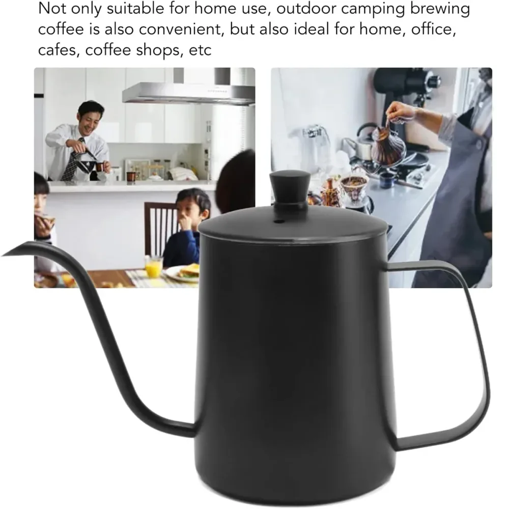 Hand Drip Coffee Pot Stainless Steel Fine Spout Hanging Ear Filter Cup Kettle