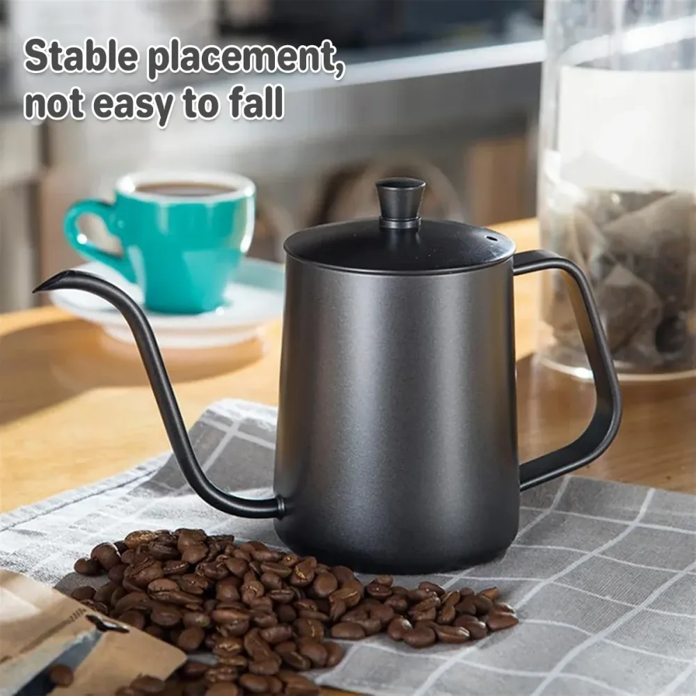Hand Drip Coffee Pot Stainless Steel Fine Spout Hanging Ear Filter Cup Kettle