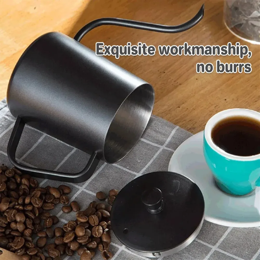 Hand Drip Coffee Pot Stainless Steel Fine Spout Hanging Ear Filter Cup Kettle