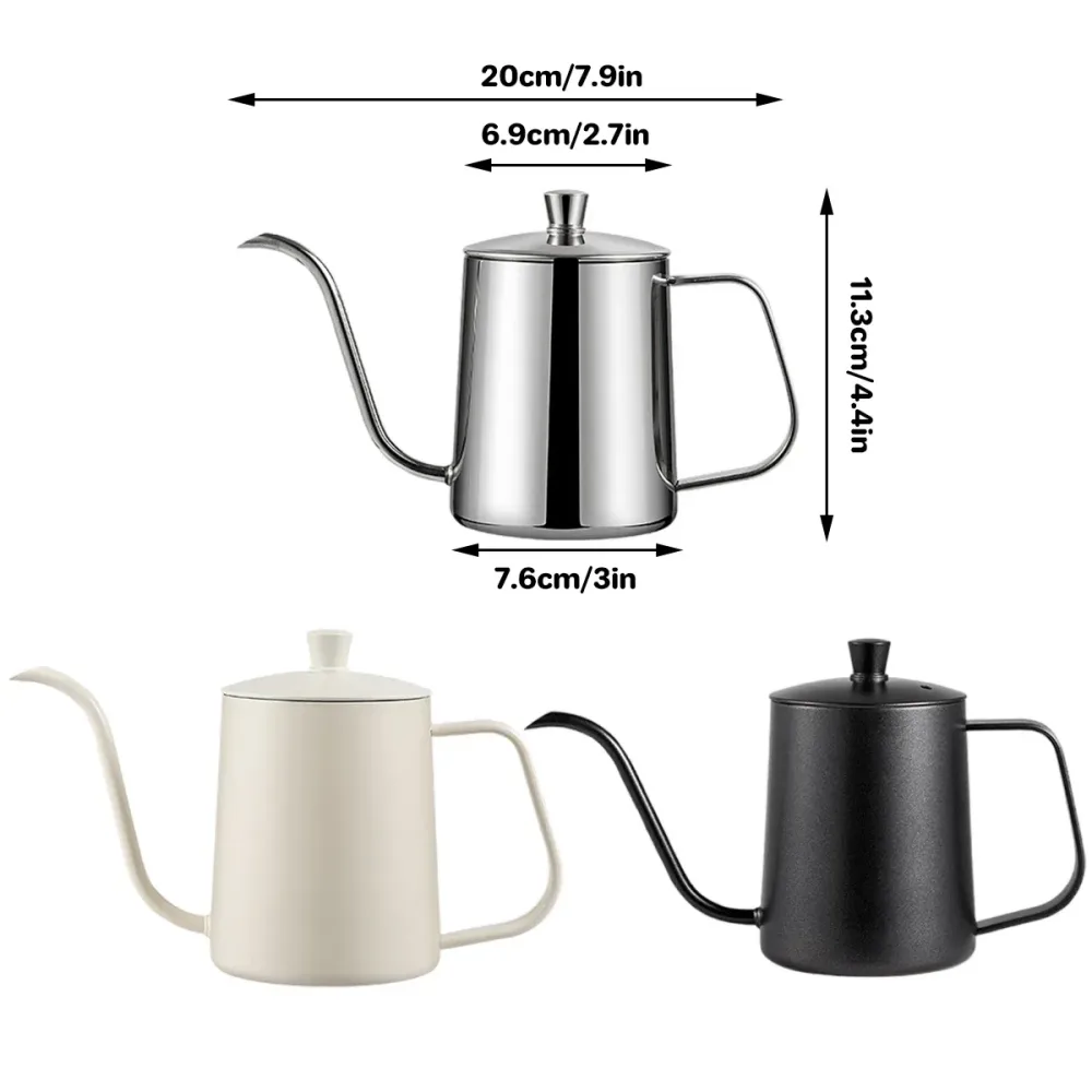 Hand Drip Coffee Pot Stainless Steel Fine Spout Hanging Ear Filter Cup Kettle