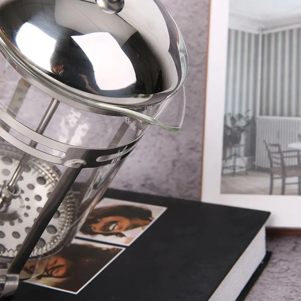350ml 600ml Stainless Steel Glass French Press Coffee Tea Maker for Home Office