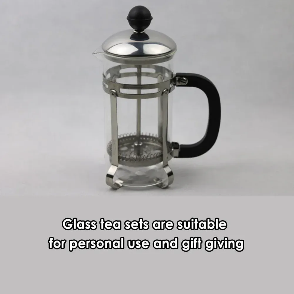 350ml 600ml Stainless Steel Glass French Press Coffee Tea Maker for Home Office