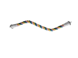 U Shaped Parrot Cotton Rope Climbing Toy Perch Stand for Bird Cage - 100cm