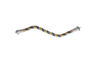 U Shaped Parrot Cotton Rope Climbing Toy Perch Stand for Bird Cage - 80cm