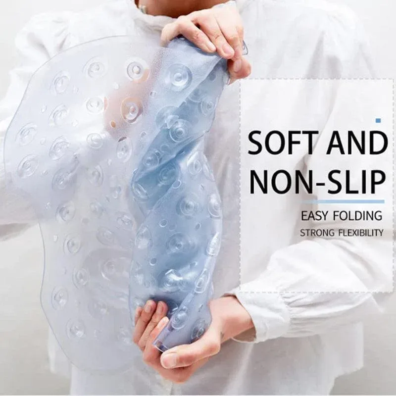 Non Slip Shower Mat for Bathtub Floor with Suction Cups 100x40cm - Blue