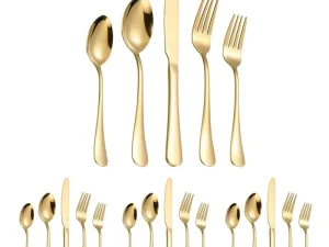 20/40pcs Stainless Steel Cutlery Set Knife Fork Spoon Western Hotel Tableware
