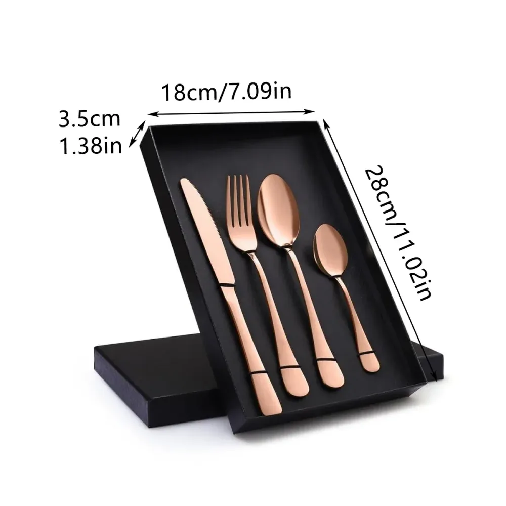 8-pc Stainless Steel Cutlery Set - 2 Sets of Knife Fork Dinner Spoon Teaspoon