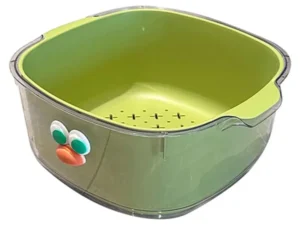 2 in 1 Cute Double Draining Fruit Basket Dishwashing Colander for Household