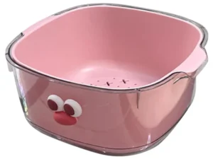 2 in 1 Cute Double Draining Fruit Basket Dishwashing Colander for Household
