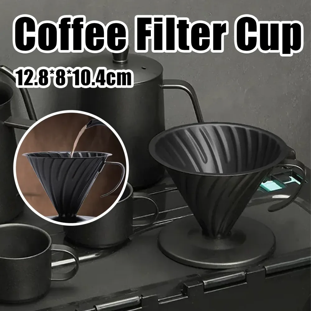 Stainless Steel Coffee Pot Filter Cup with Handle for Stovetop Espresso Maker