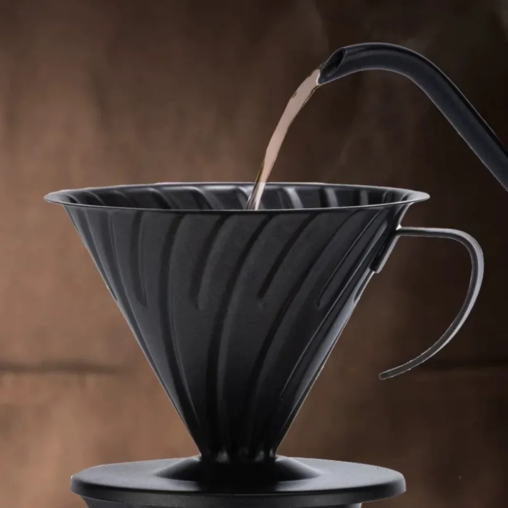 Stainless Steel Coffee Pot Filter Cup with Handle for Stovetop Espresso Maker