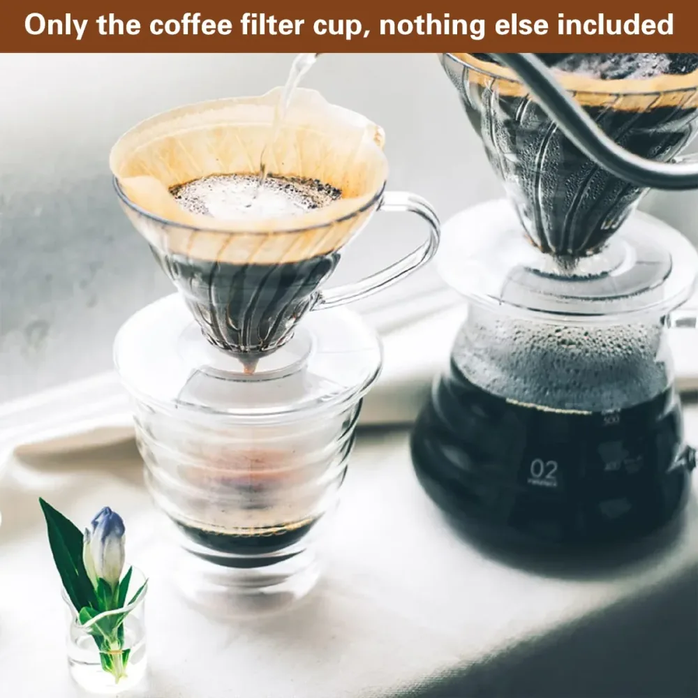 Household Hand Drip Coffee Filter Cup Reusable Plastic Cone Shaped HeatResistant