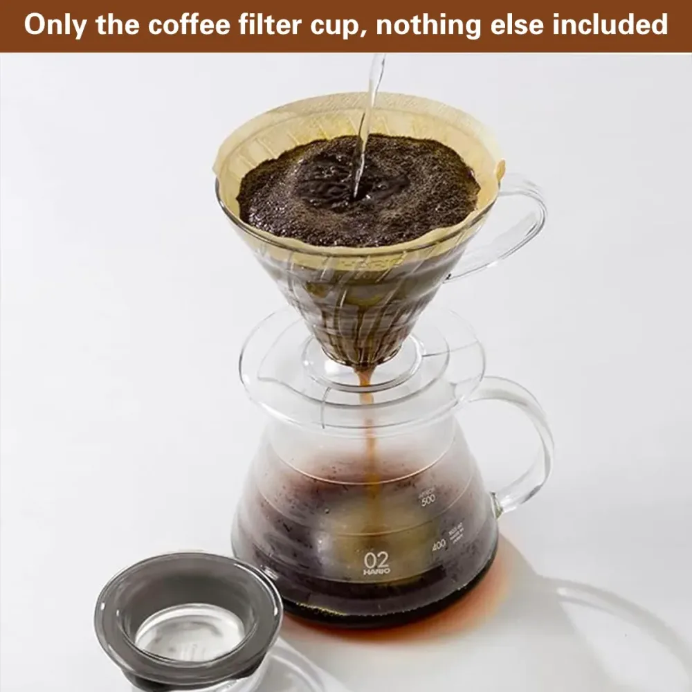 Household Hand Drip Coffee Filter Cup Reusable Plastic Cone Shaped HeatResistant
