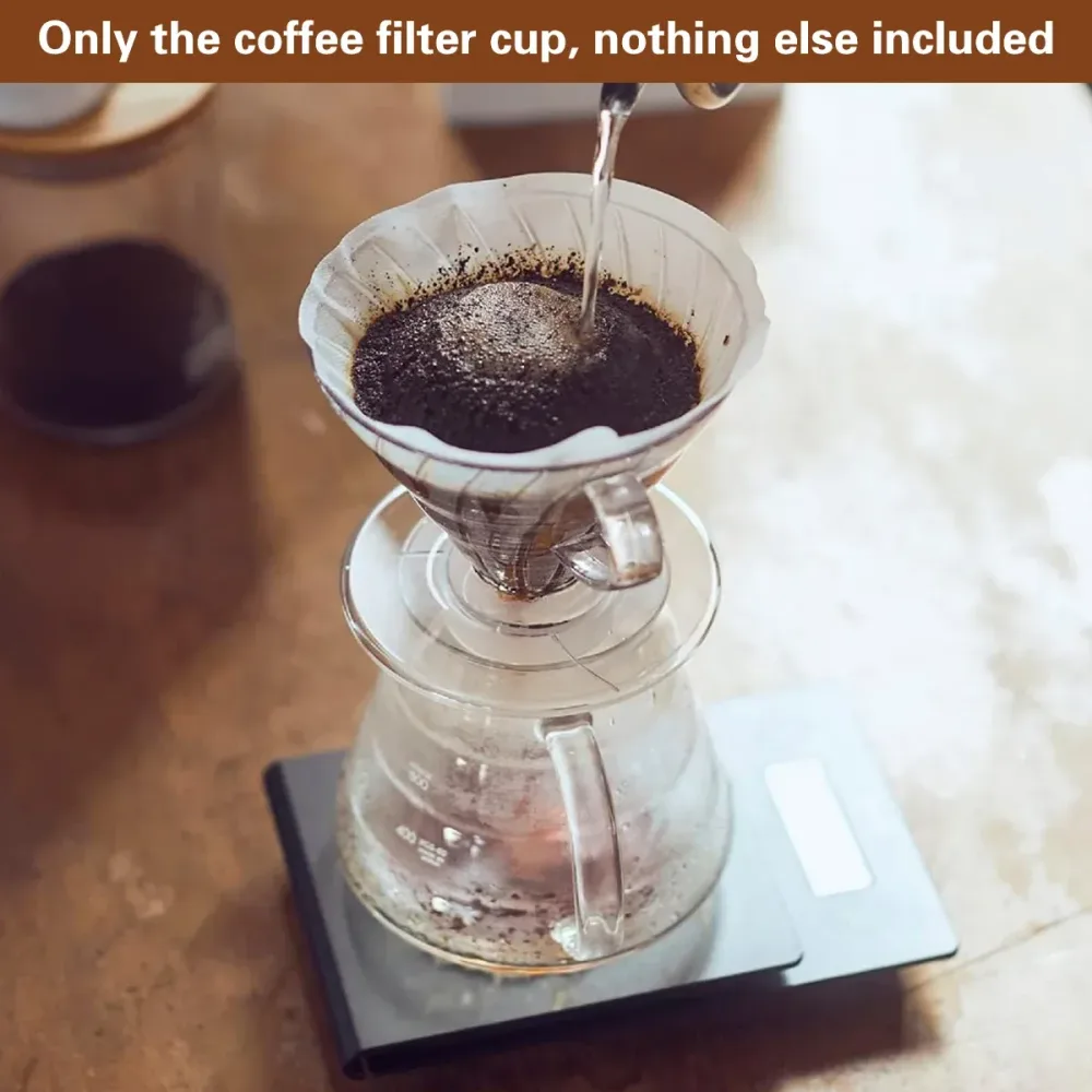 Household Hand Drip Coffee Filter Cup Reusable Plastic Cone Shaped HeatResistant
