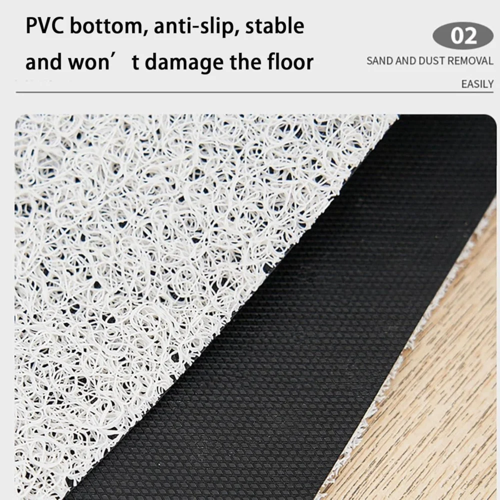 Cartoon Non Slip Household Silk Circle Floor Mat Durable Entryway Rug Can Be Cut