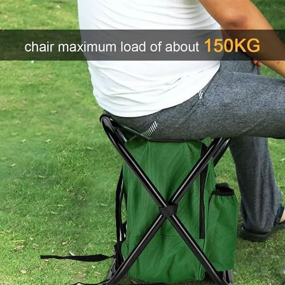 Portable Outdoor Folding Chair Oxford Small Stool for Fishing Camping Hiking