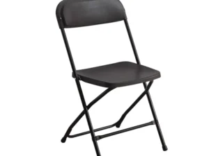 Plastic Folding Chair Office Meeting Chair Staff Training Leisure Chair - Black