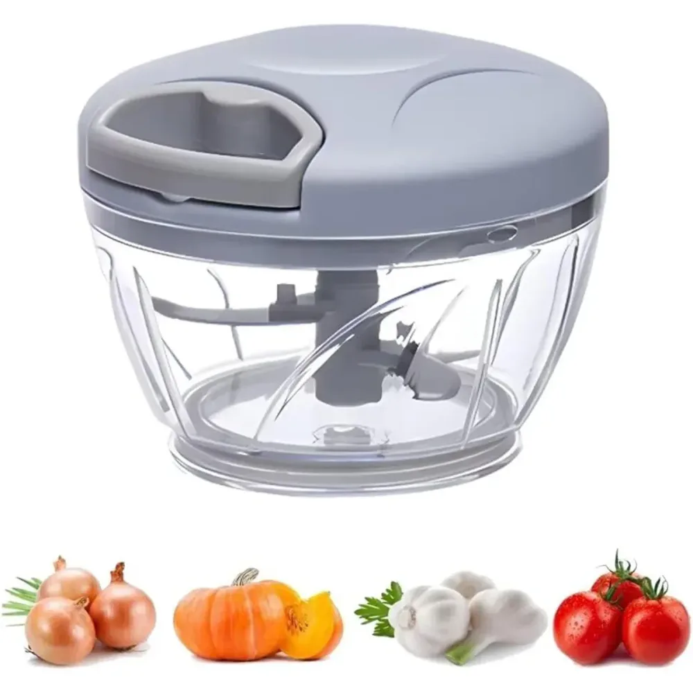 500ml Manual Meat Mincer Garlic Chopper Rotate Garlic Press Crusher Vegetable