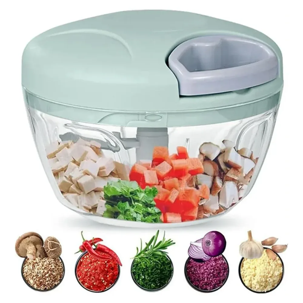 500ml Manual Meat Mincer Garlic Chopper Rotate Garlic Press Crusher Vegetable