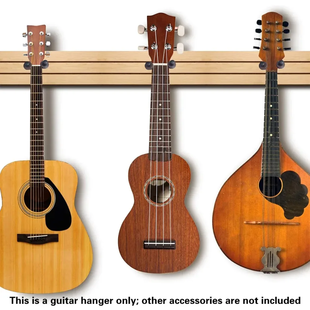 2PCS Guitar Wall Hanger Hook Holder Sturdy for Bass Ukulele Instrument Storage