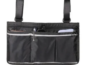 Waterproof Organizer Side Bag for Wheelchairs and Walkers - Black