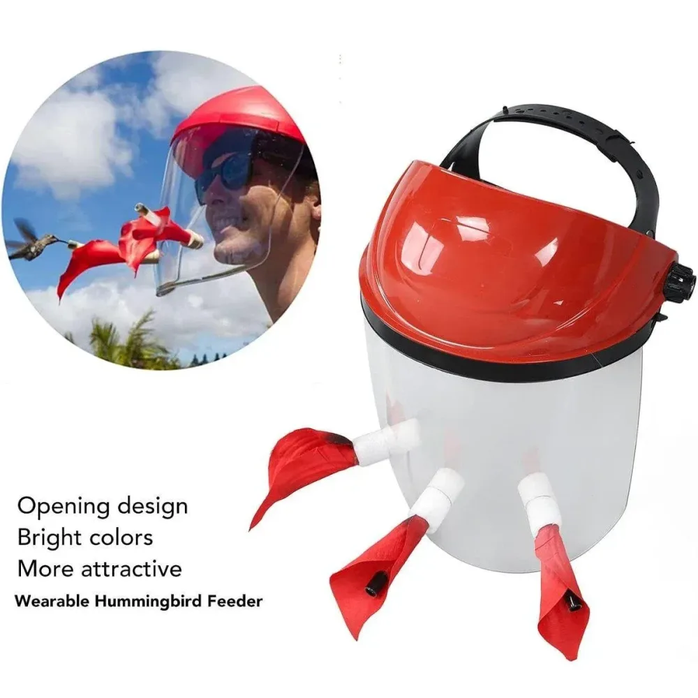 Outdoor Head Mounted Bird Feeder Portable Helmet Bird Feeder Wild Birds Feeding
