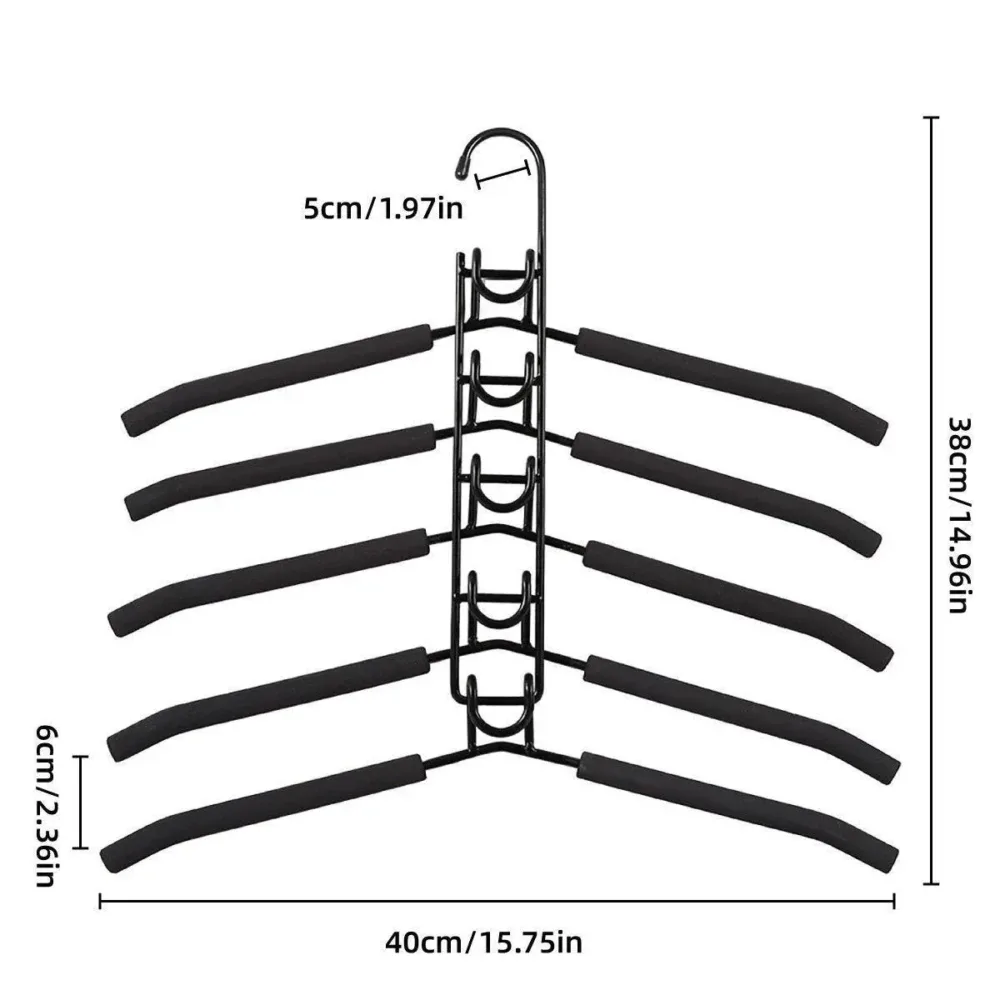 Space saving Multi layer Folding Hanger Hook Closet Organizer Clothes Rack