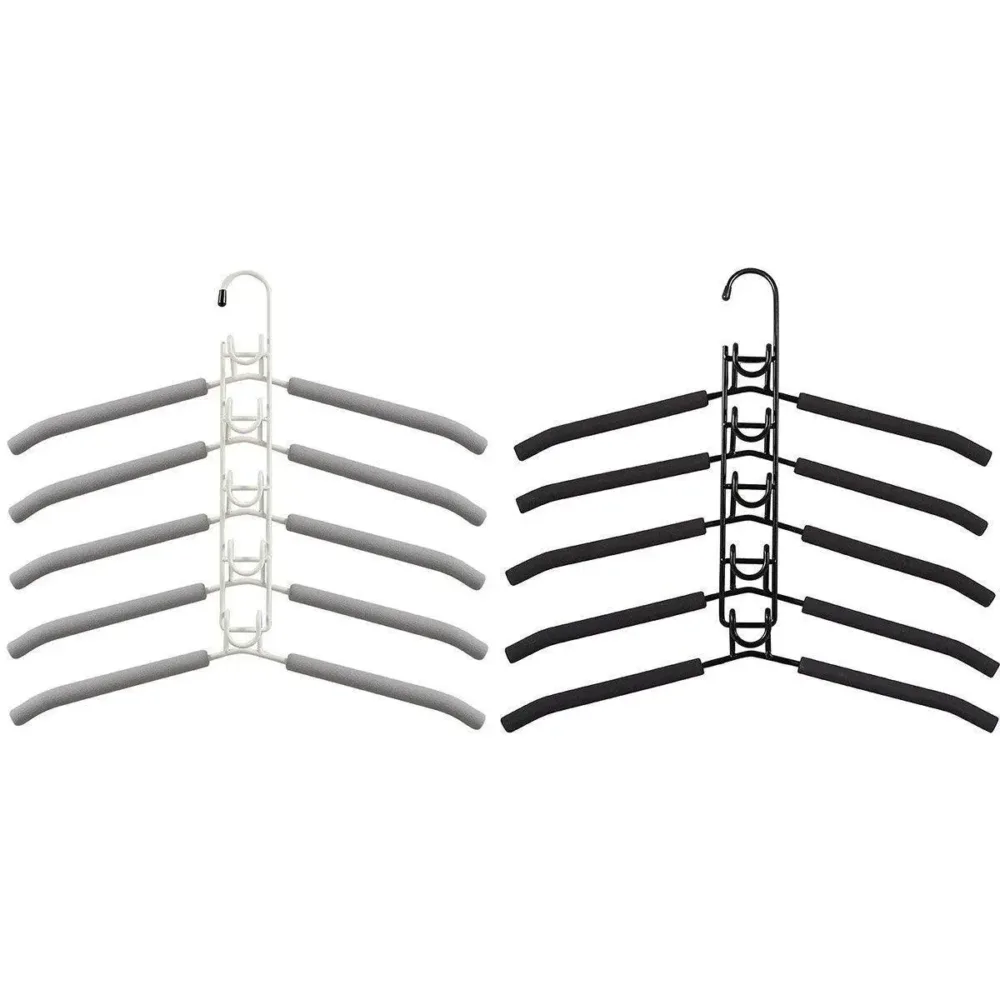 Space saving Multi layer Folding Hanger Hook Closet Organizer Clothes Rack
