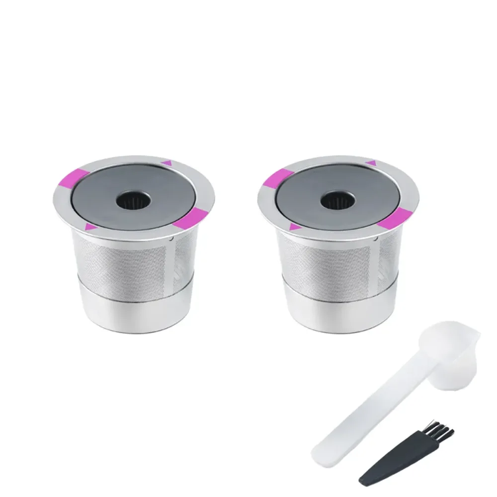 2 Pack Stainless Steel K-Cups Coffee Pod Filters Reusable Durable For Cafe
