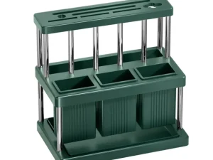 Multifunctional Kitchen Countertop Knife Block Holder with Drain Tray