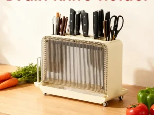 Drain Knife Holder for Kitchen Knives Storage Large Capacity Durable Sturdy