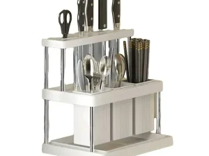 Cutlery Holder Storage Caddy Kitchen Utensil Drying Rack For Spoon Fork Knife