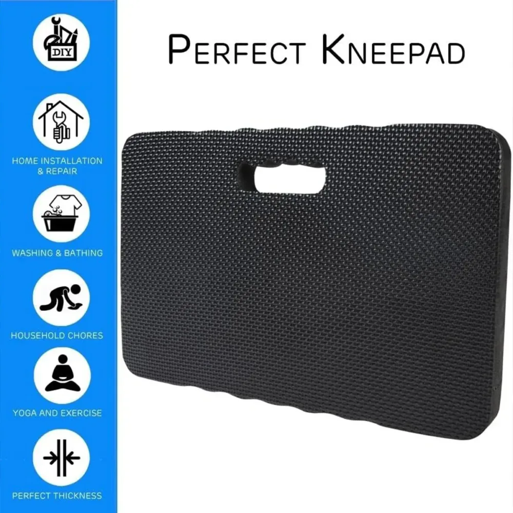 2Pcs Waterproof Anti-Slip Kneeling Cushion Home Garage Repair Knee Guard - Black