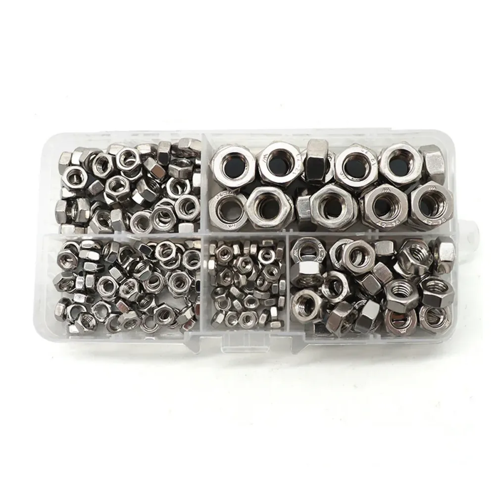 Stainless Steel Nuts 220pcs Nut Sets Hardware Fasteners Assortment Kit Nuts
