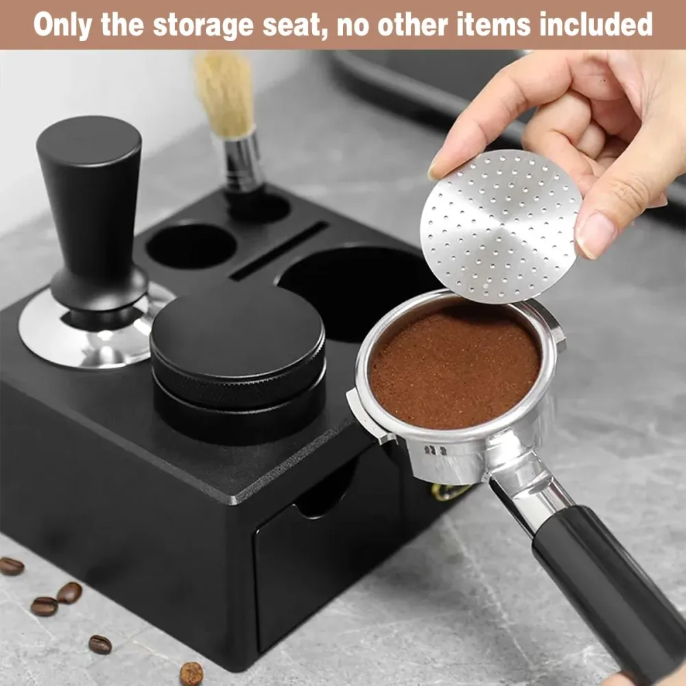 Coffee Tamper Holder Base for Portafilter Stand Rack Espresso Powder Storage