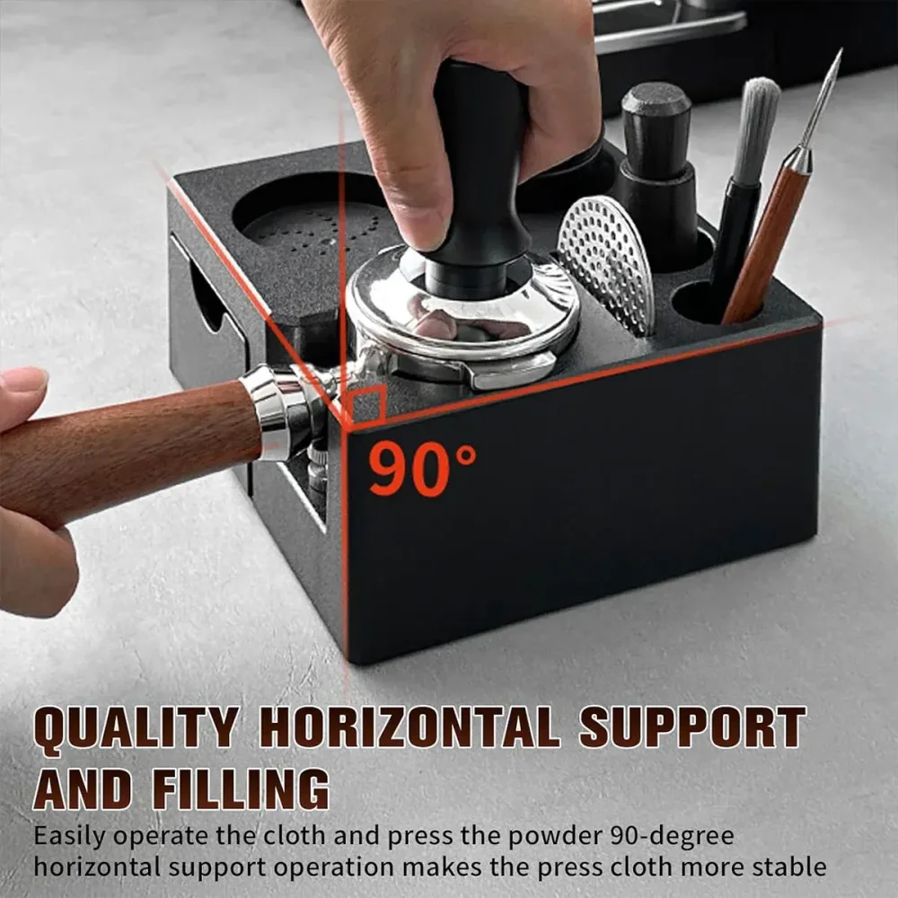 Coffee Tamper Holder Base for Portafilter Stand Rack Espresso Powder Storage