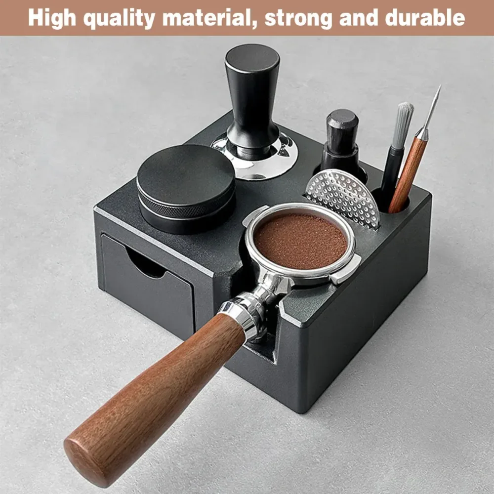Coffee Tamper Holder Base for Portafilter Stand Rack Espresso Powder Storage
