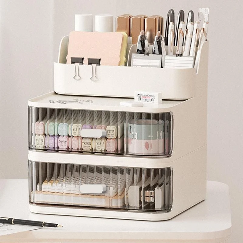 Drawer Storage Box Stationery Cosmetic Organizer Multi Purpose Desktop Holder