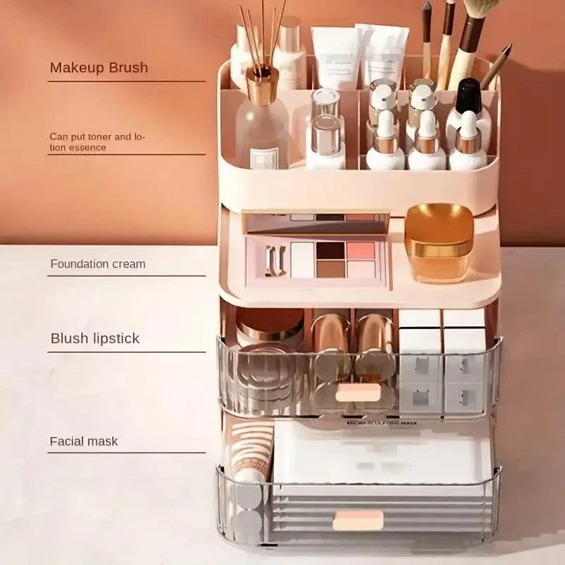Drawer Storage Box Stationery Cosmetic Organizer Multi Purpose Desktop Holder