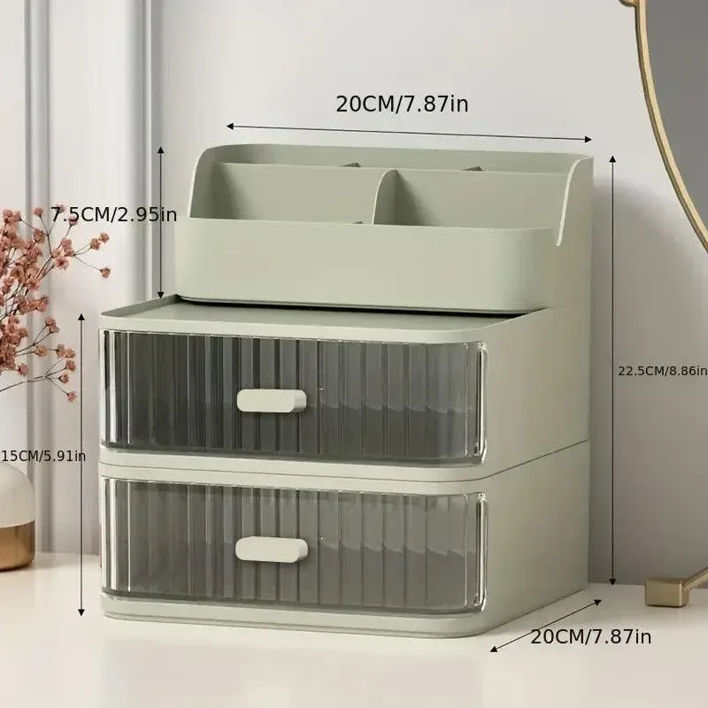 Drawer Storage Box Stationery Cosmetic Organizer Multi Purpose Desktop Holder