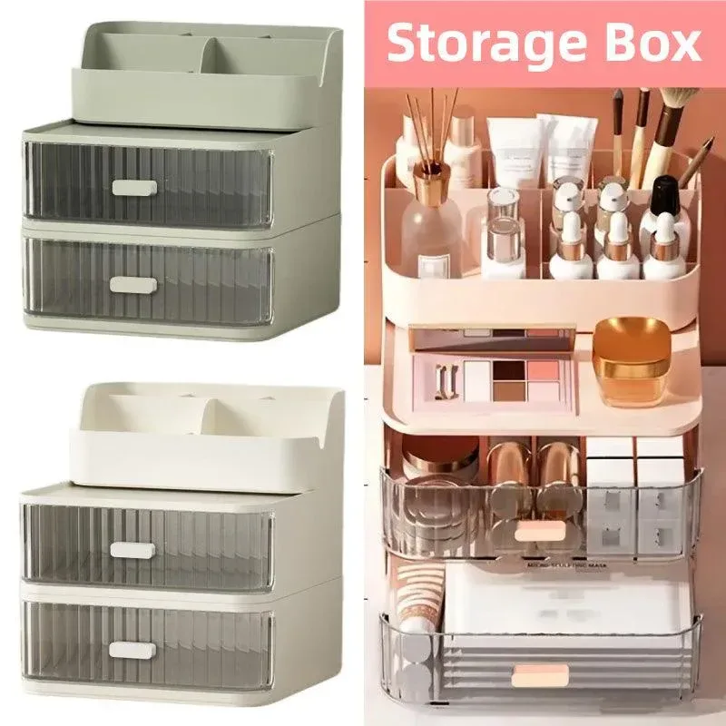 Drawer Storage Box Stationery Cosmetic Organizer Multi Purpose Desktop Holder