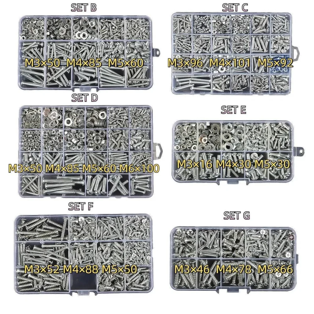 Household Self-tapping Screw Nut Gasket Box Set Multi-purpose Screw Assortment