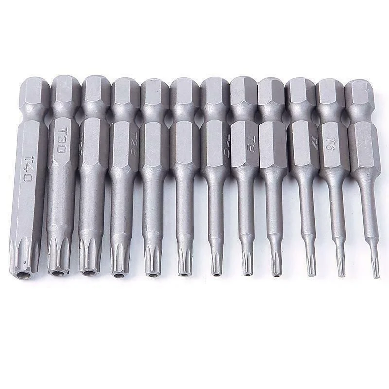 12PCS Torx Screwdriver Bit Set Hex Shank S2 Steel Drill Insert