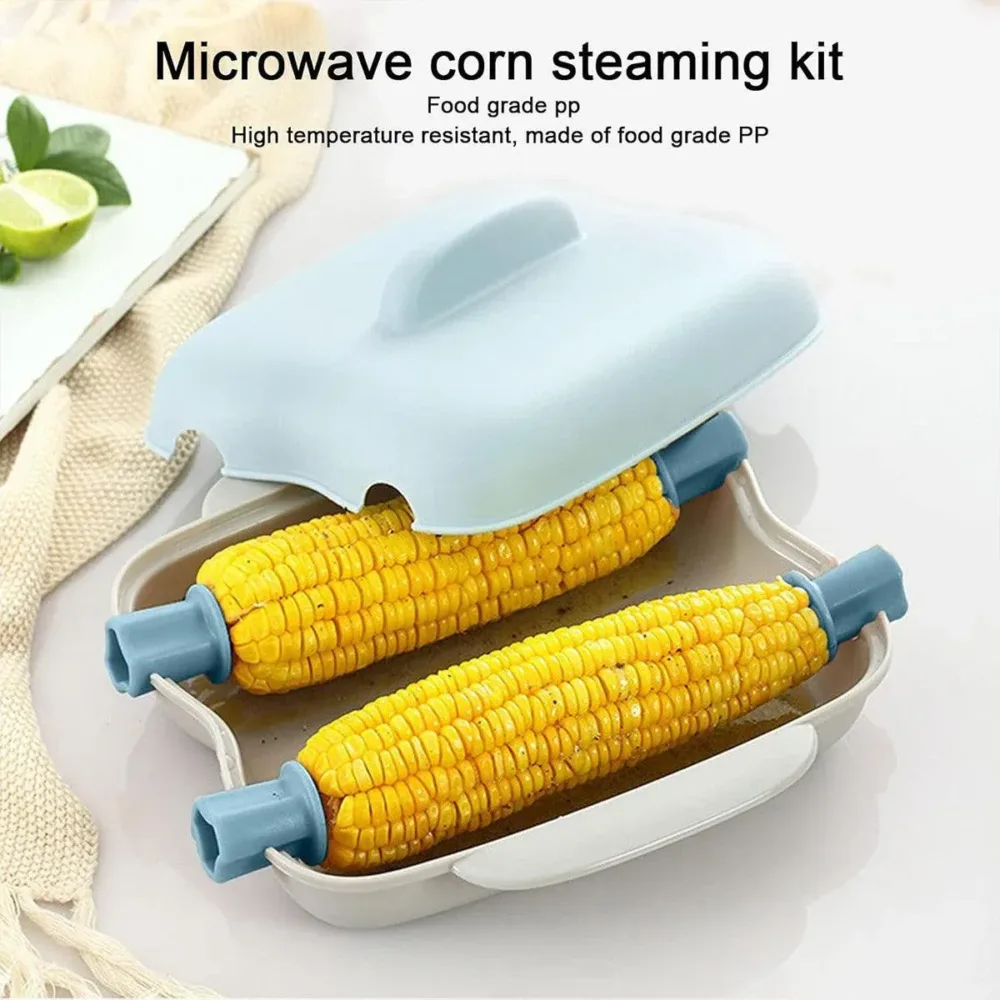 Microwave Corn Steamer Box Kitchen Cooking Tool Fast Heat Resistant Container