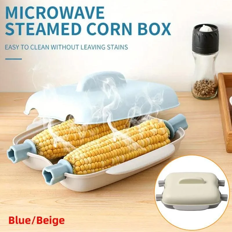 Microwave Corn Steamer Box Kitchen Cooking Tool Fast Heat Resistant Container