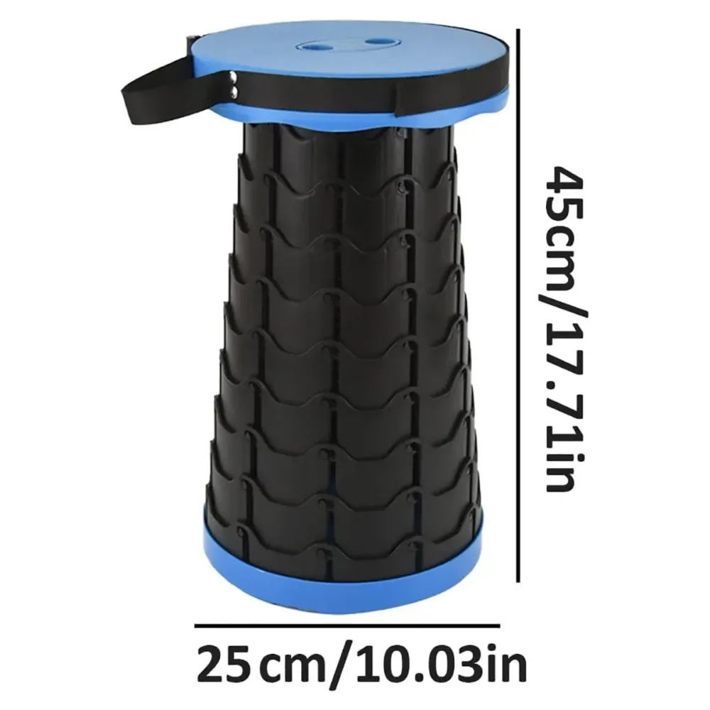 Portable Telescopic Folding Stool Travel Outdoor Seat Compact Retractable Chair