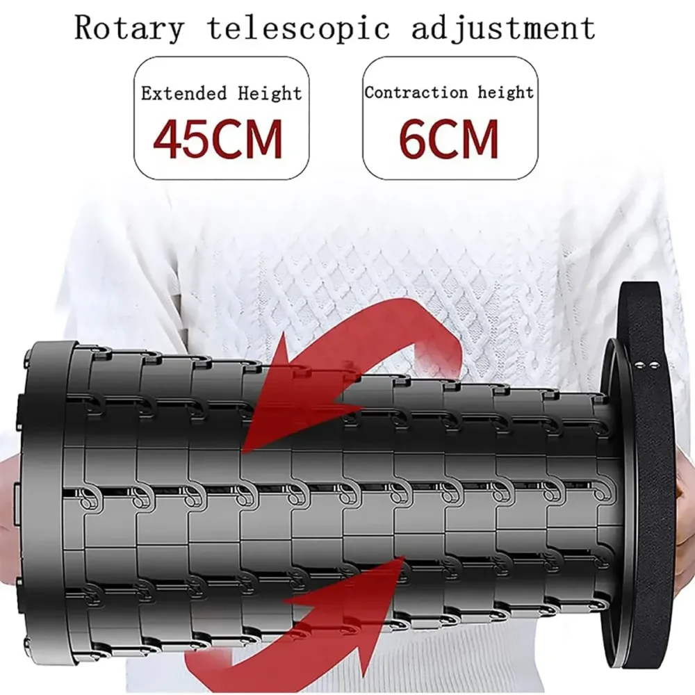 Portable Telescopic Folding Stool Travel Outdoor Seat Compact Retractable Chair